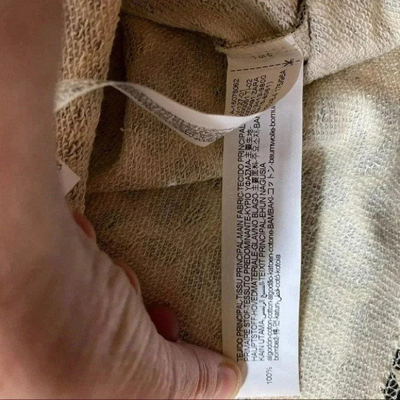 Zara "JUST HAPPY" Cropped leopard print sweatshirt‎ NEW - Picture 6 of 6